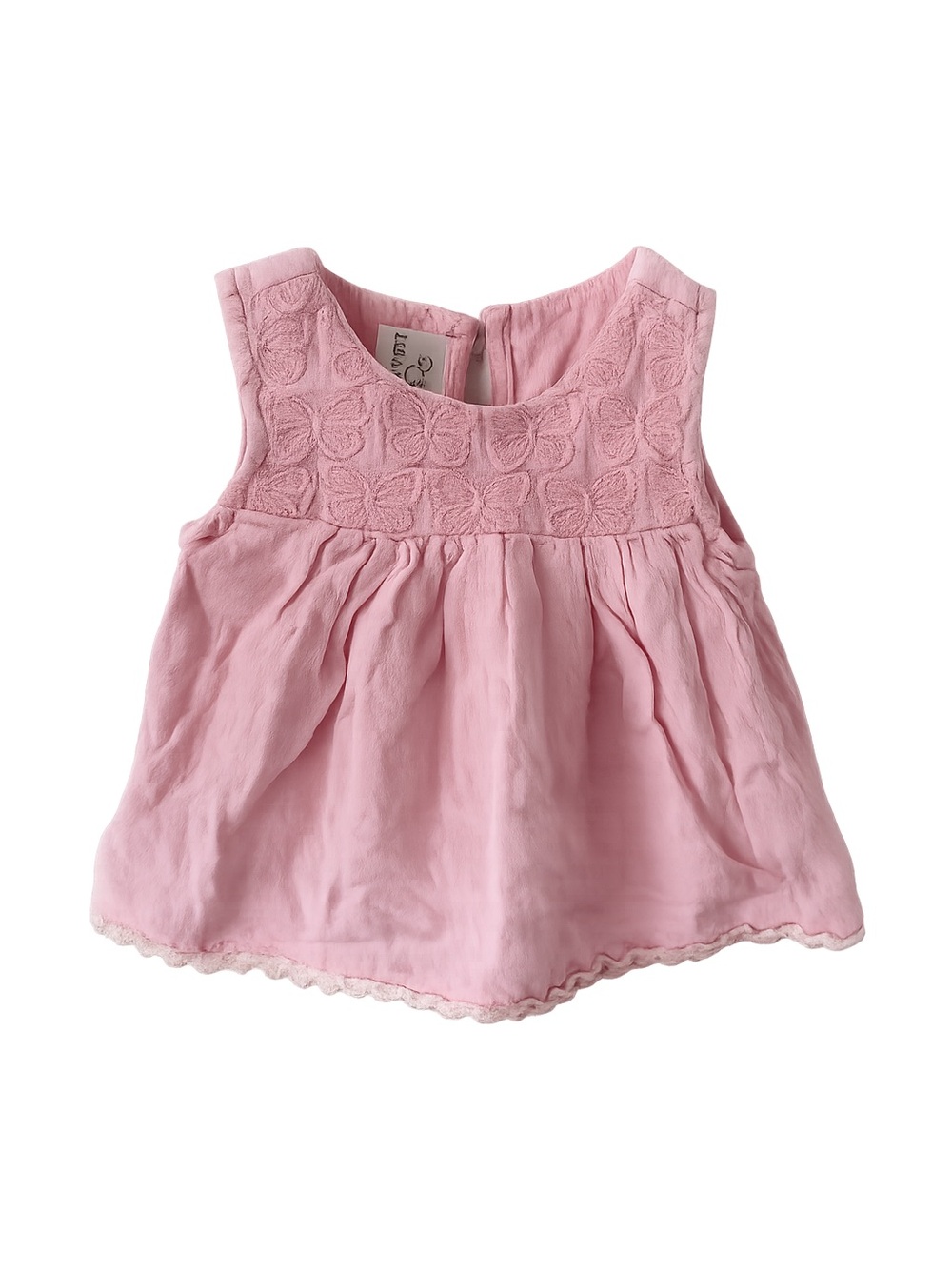 Koala Kids Baby Girl Pink Butterfly Embroidered Top 3-6M